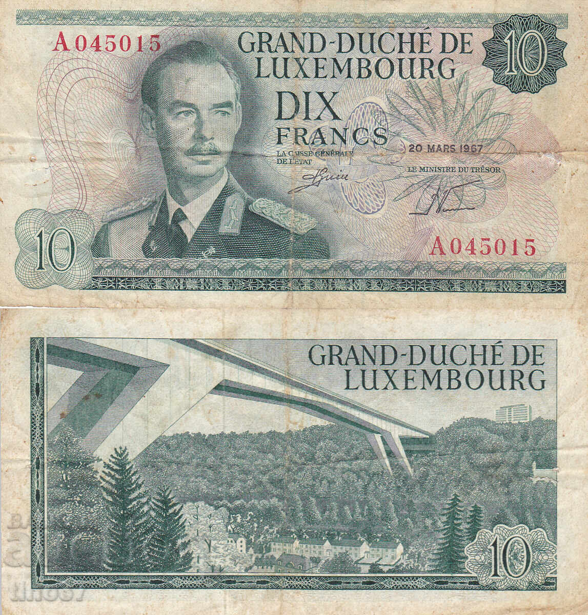 tino37- ΛΟΥΞΕΜΒΟΥΡΓΟ - 10 ΦΡΑΓΚΑ - 1967 - F tino37- ΛΟΥΞΕΜΒΟΥΡΓΟ - 10 ΦΡΑΓΚΑ - 1967 - F