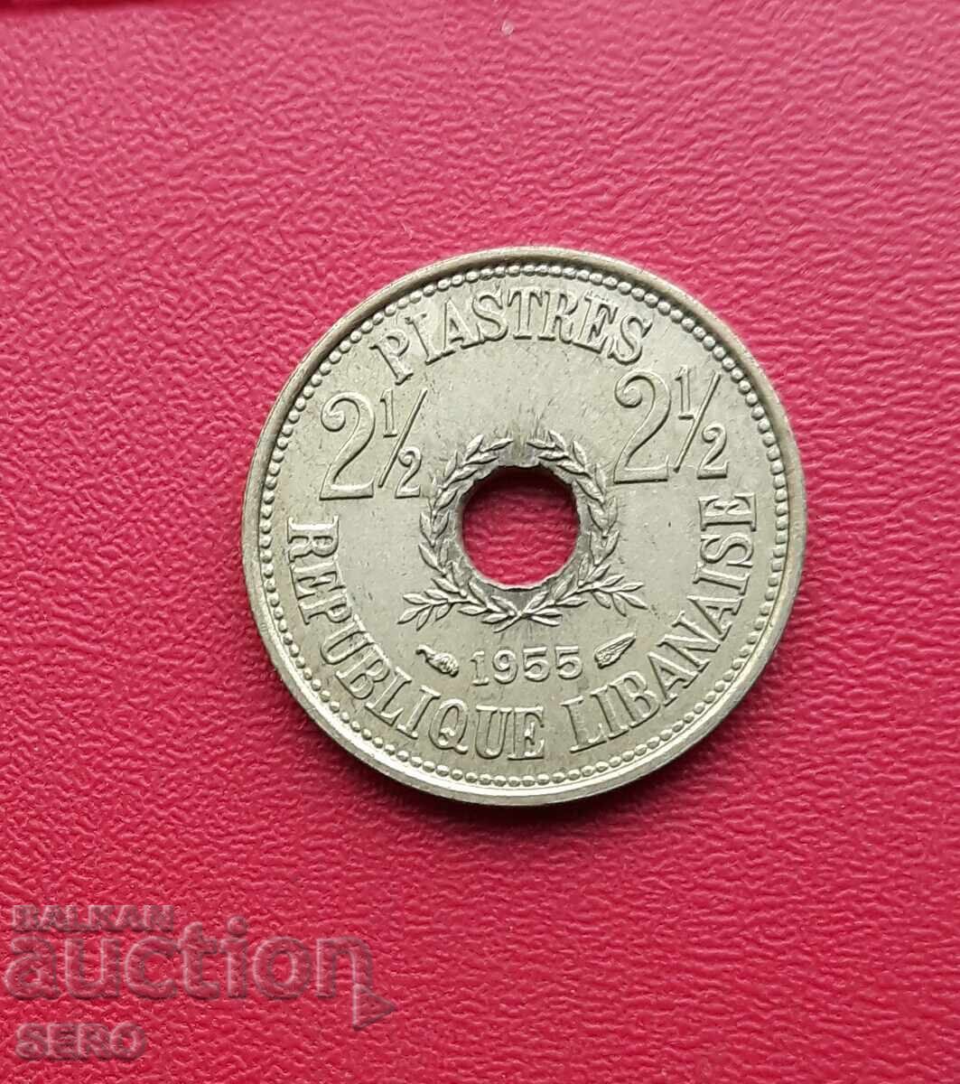 Liban - 2,5 piaștri 1955
