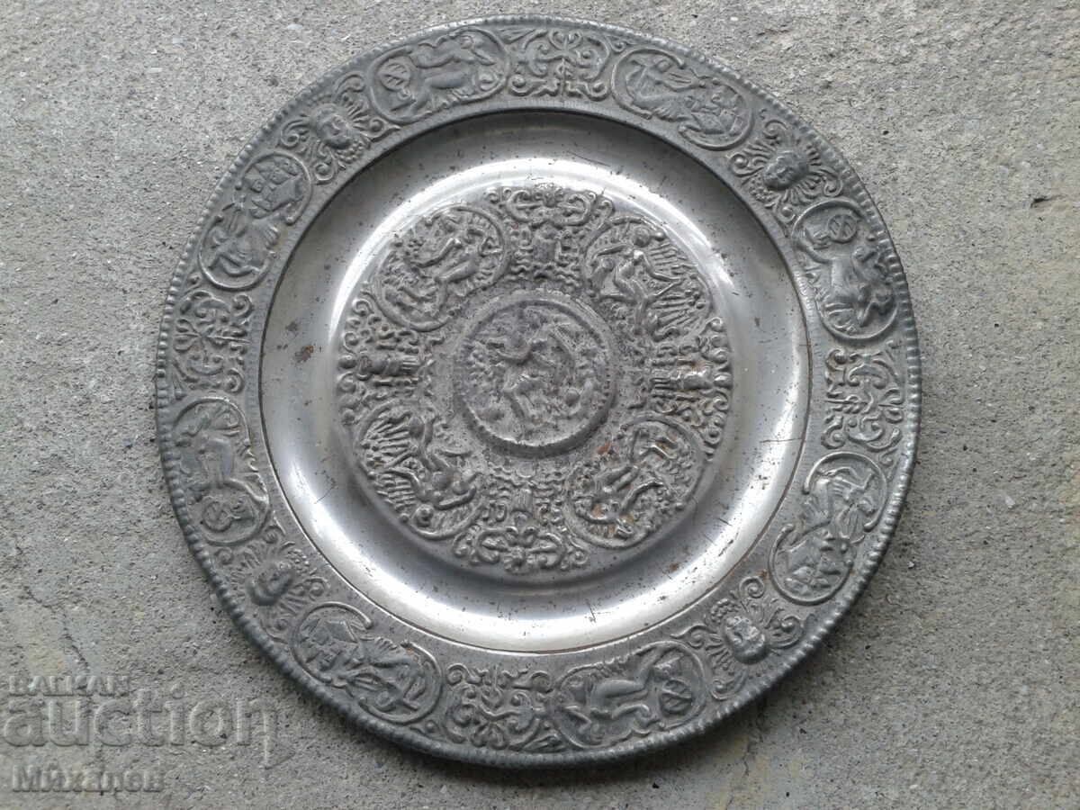 Farfurie metalică panou cu ornamente Farfurie metalică panou cu ornamente
