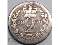 Μεγάλη Βρετανία 2 πένες 1838 Maundy Victoria