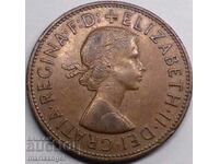 1 пени 1966 Великобритания Елизавета II 30мм бронз