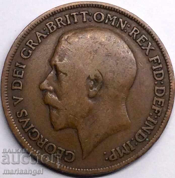 1 пени 1913 Великобритания Джордж V бронз