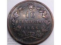 10 centesimi 1866 Italia N - Napoli bronz
