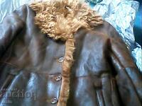 Frumos palton din piele, lână de oaie originală Lionardo