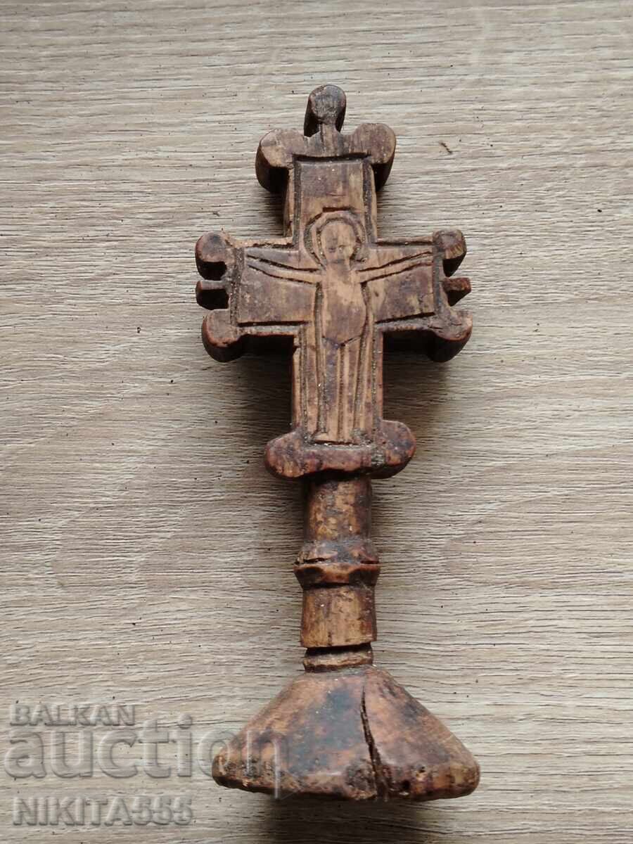 Auction  Old wooden stamp for bread - Prosphor