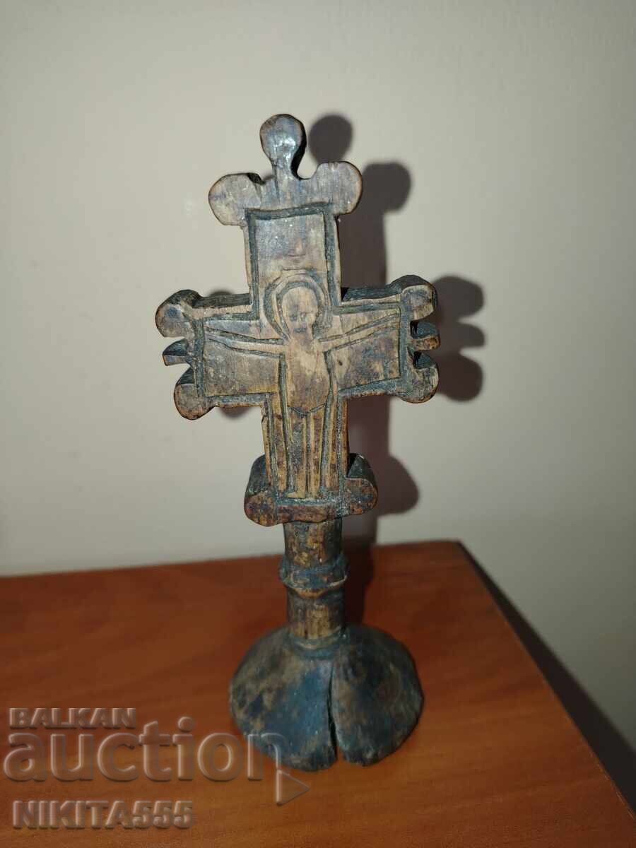 Old wooden stamp for bread - Prosphor