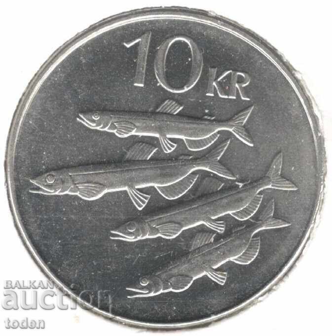 Islanda-10 Krónur-2008-KM# 29.1a-magnetic