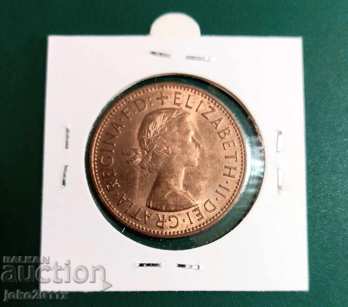 Великобритания -  1 пени от 1967 година с цена 0.01 лв. | € 0.01