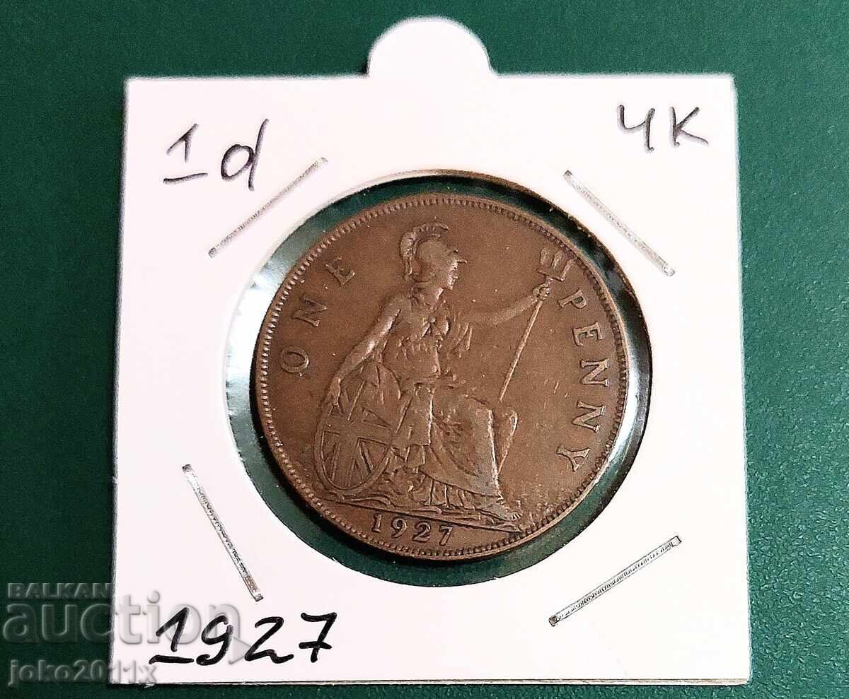 Marea Britanie - 1 penny din 1927