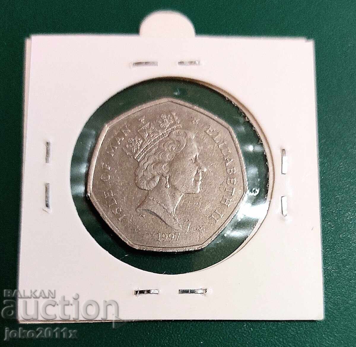 Insula Man - 50 de pence din 1997 - comemorative cu preț 0.01 BGN | € 0.01 Insula Man - 50 de pence din 1997 - comemorative cu preț 0.01 BGN | € 0.01