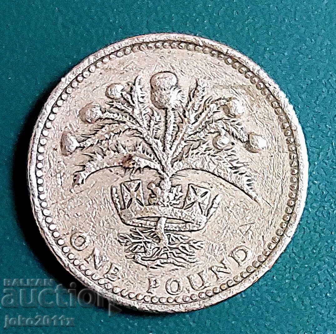 Marea Britanie - 1 liră sterlină din 1989 Marea Britanie - 1 liră sterlină din 1989