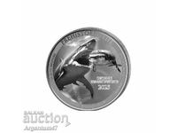 СРЕБРО 1 OZ 2025 КОНГО - ПРАИСТОРИЯ MEGALODON