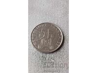 Franța 5 franci 1989 100 de ani Turnul Eiffel