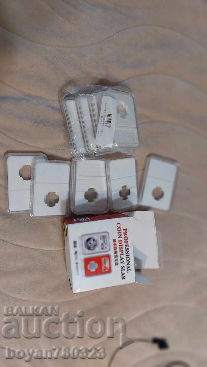 Аукцион 20 бр. Капсули - Slabs капсули за монети с диаметър 21 мм Аукцион 20 бр. Капсули - Slabs капсули за монети с диаметър 21 мм
