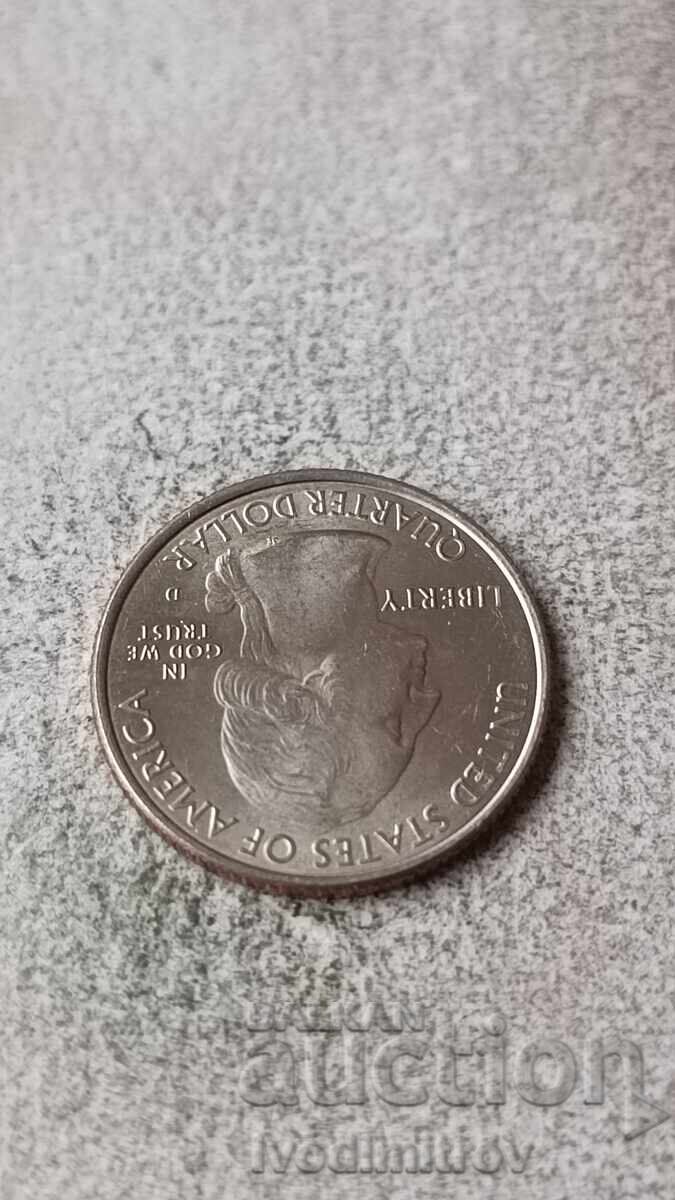 SUA 25 cenți 2015 D cu preț 1.85 BGN | € 0.95