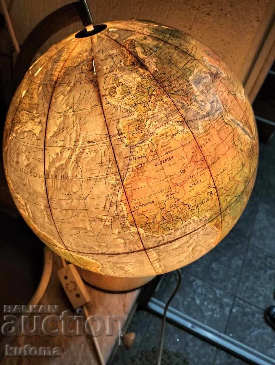 Lampă glob veche cu suport de bronz - 6