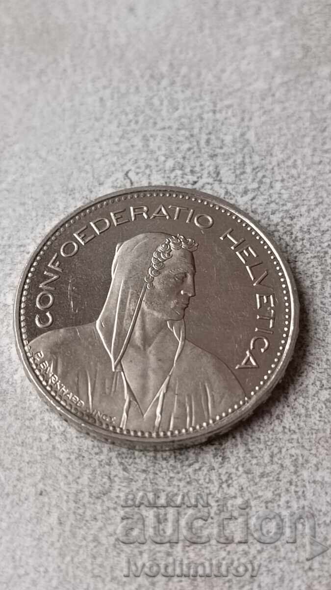 Elveția 5 franci 1999 B cu preț 13.45 BGN | € 6.88