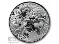 СРЕБРО 1 OZ 2025 САМОА - РУСАЛКА