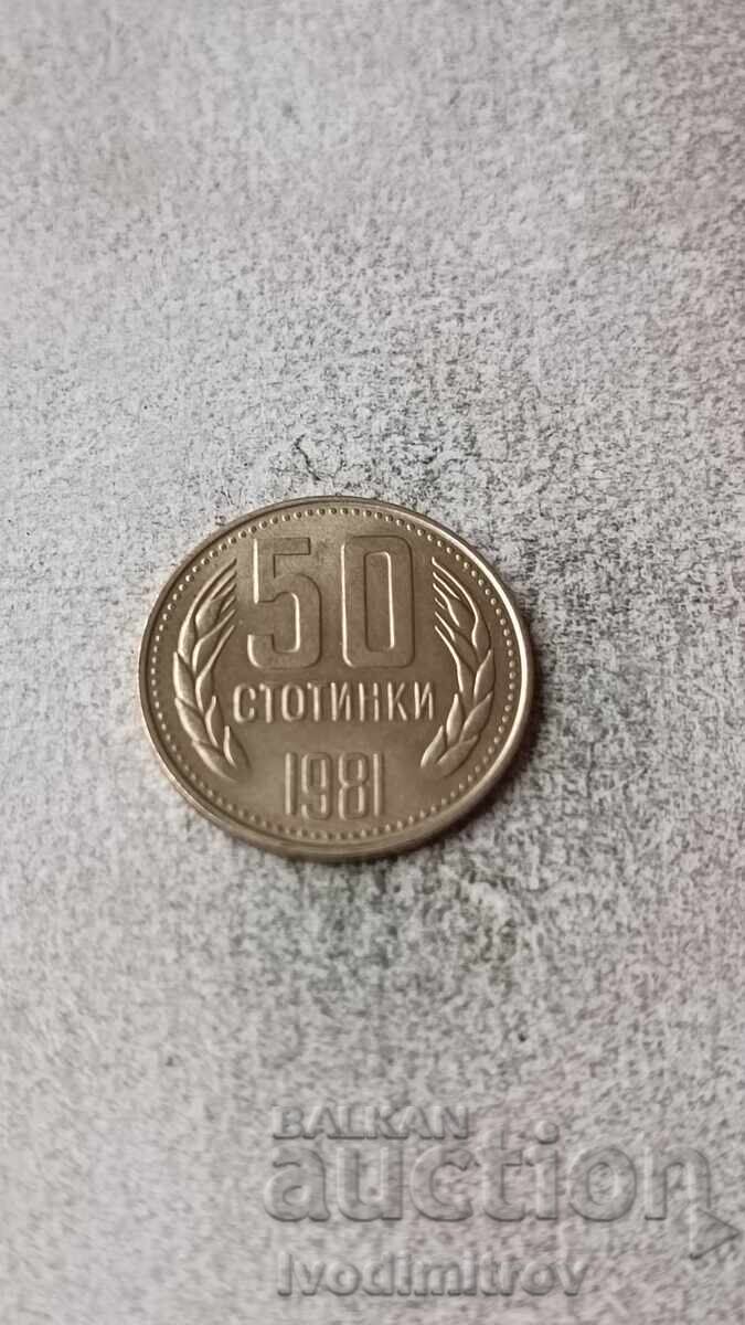 50 cents 1981 1300 years Bulgaria 50 cents 1981 1300 years Bulgaria