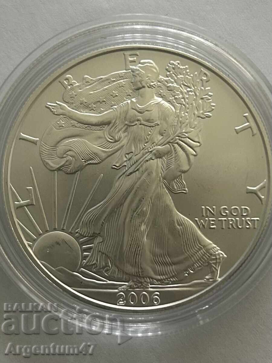 Аукцион СРЕБРО 1 OZ 2006 АМЕРИКАНСКИ ОРЕЛ Аукцион СРЕБРО 1 OZ 2006 АМЕРИКАНСКИ ОРЕЛ