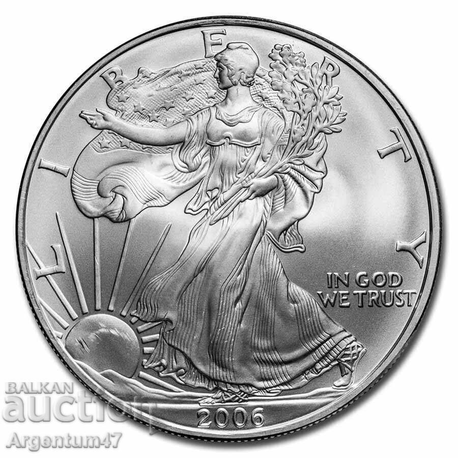 СРЕБРО 1 OZ 2006 АМЕРИКАНСКИ ОРЕЛ СРЕБРО 1 OZ 2006 АМЕРИКАНСКИ ОРЕЛ
