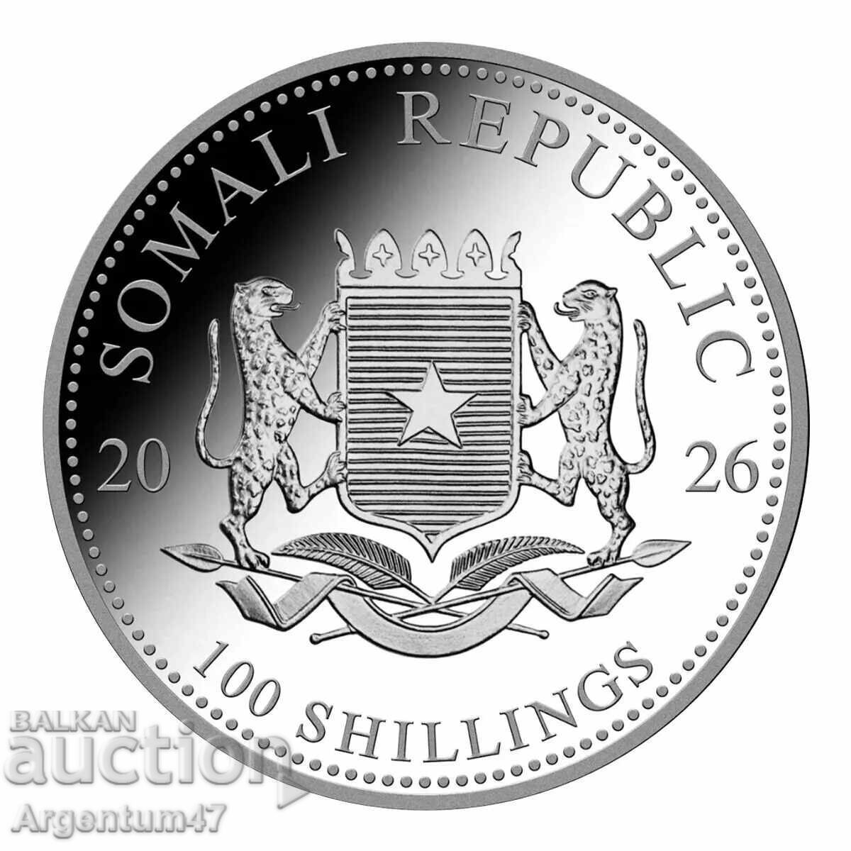 NEW!!! SILVER 1 OZ 2026 SOMALIA - ELEPHANT with price 144.99 BGN | € 74.13