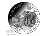 NOU!!! ARGINT 1 OZ 2026 SOMALIA - ELEFANT