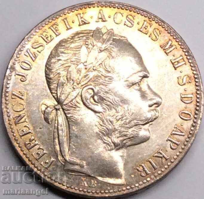 Унгария 1 Форинт 1886 Франц Йозеф сребро - 7