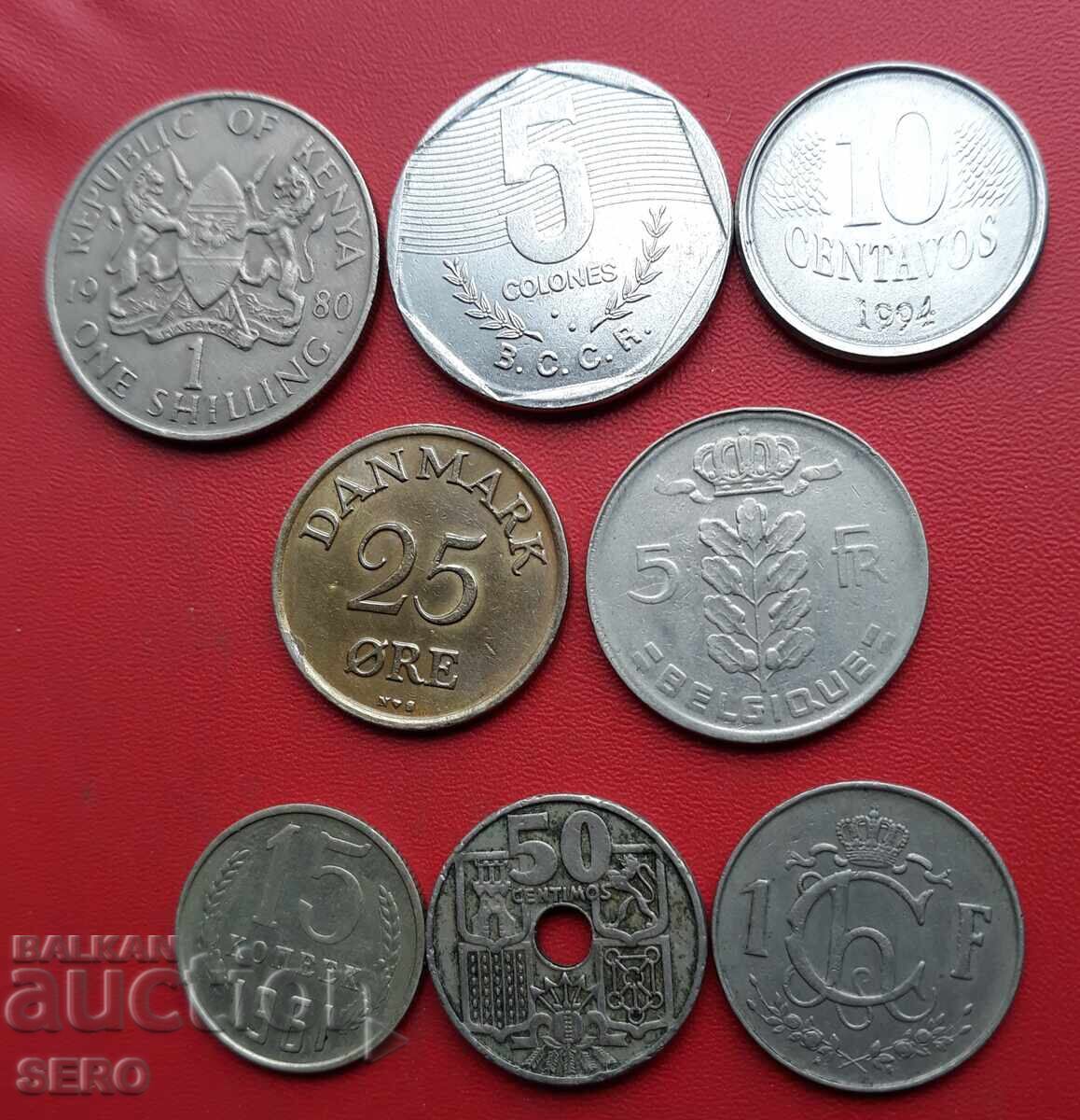 Lot mixt de 8 monede