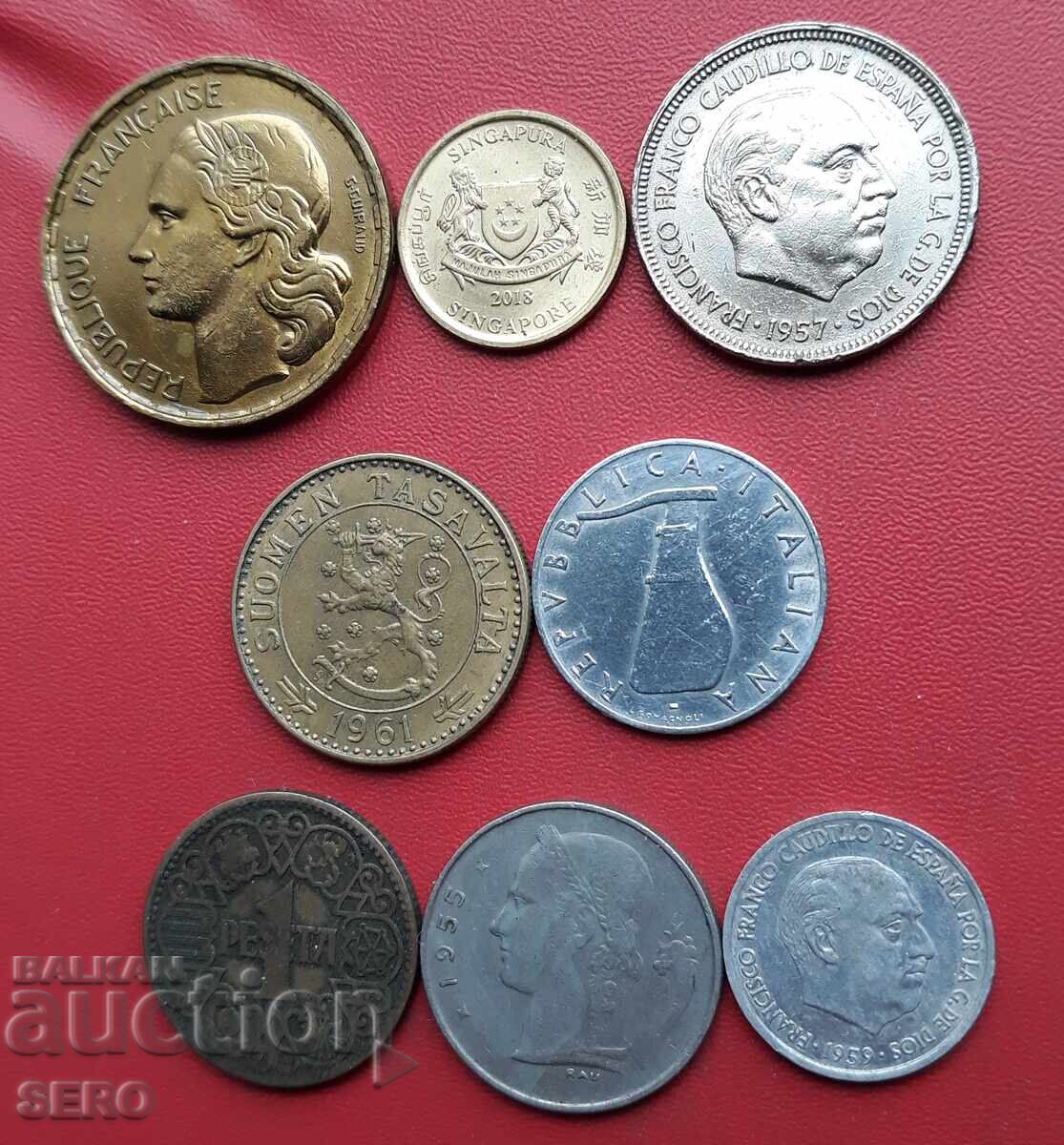 Lot mixt de 8 monede cu preț 1.01 BGN | € 0.52