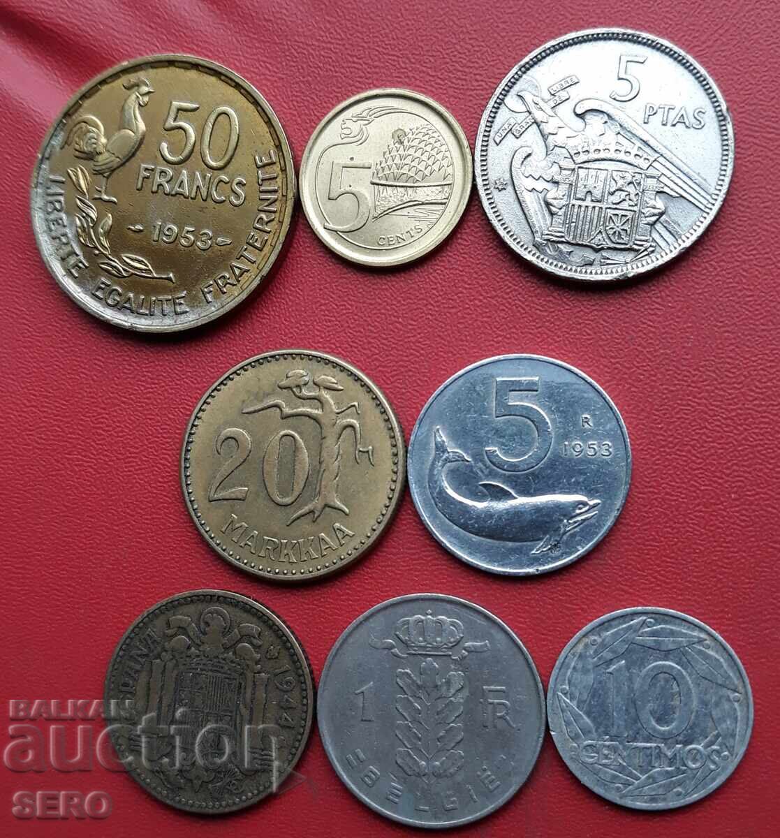 Lot mixt de 8 monede