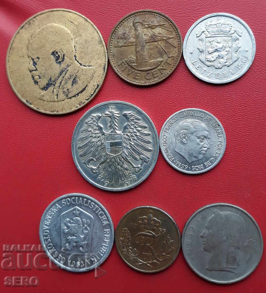 Lot mixt de 8 monede cu preț 1.00 BGN | € 0.51 Lot mixt de 8 monede cu preț 1.00 BGN | € 0.51