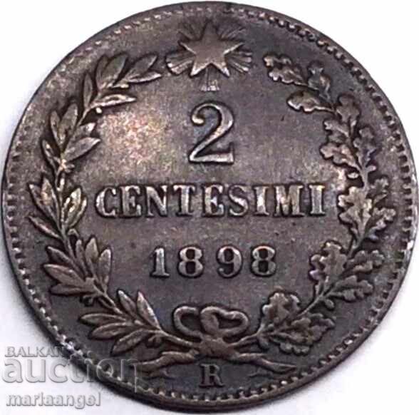 2 Centesimi 1898 Italia Regele Umberto I - 7 2 Centesimi 1898 Italia Regele Umberto I - 7