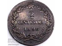 2 Centesimi 1898 Italia Regele Umberto I