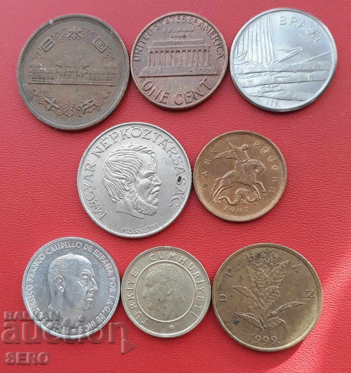 Mixed lot of 8 coins with price 1.01 BGN | € 0.52 Mixed lot of 8 coins with price 1.01 BGN | € 0.52