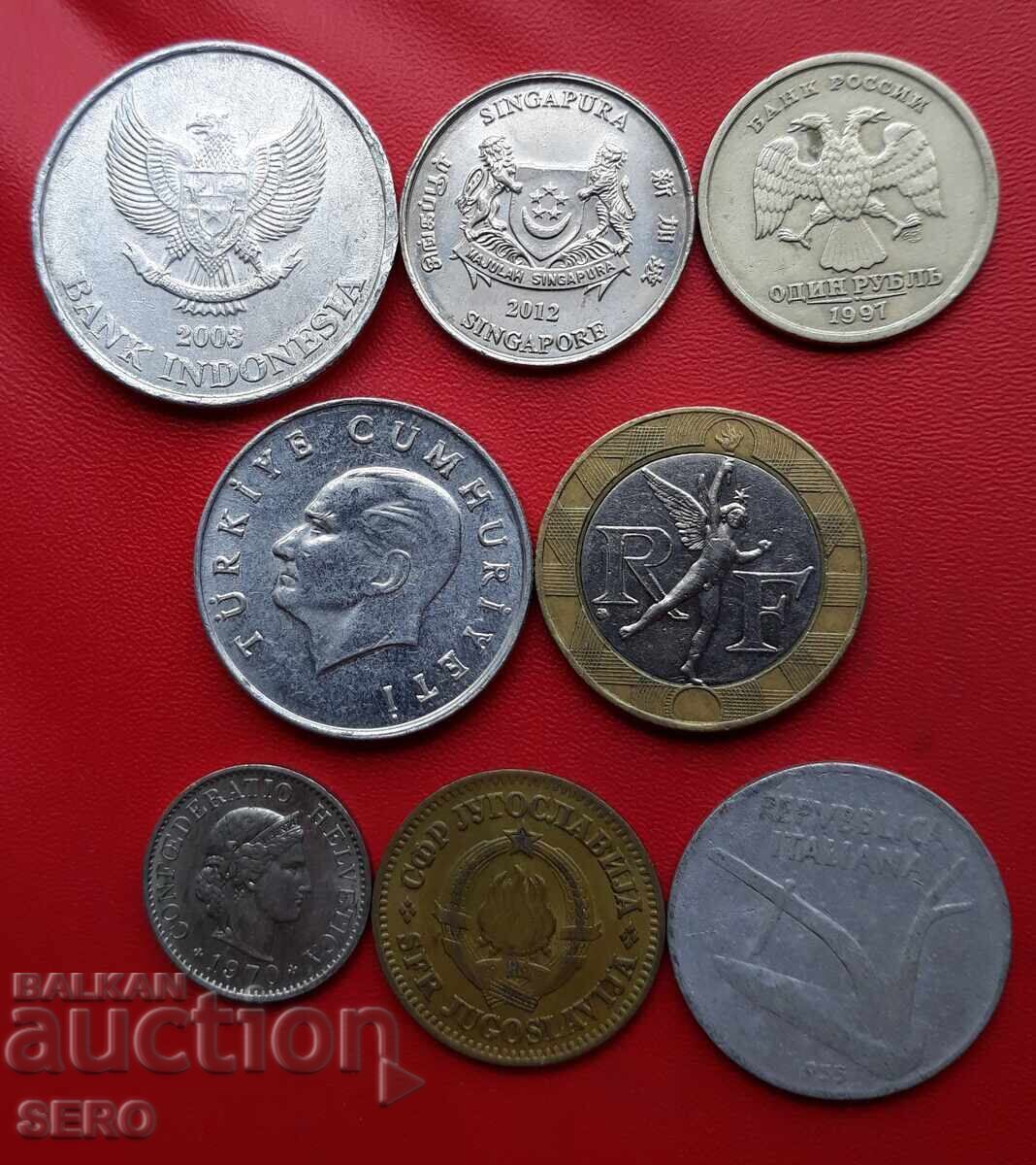 Mixed lot of 8 coins with price 1.00 BGN | € 0.51 Mixed lot of 8 coins with price 1.00 BGN | € 0.51