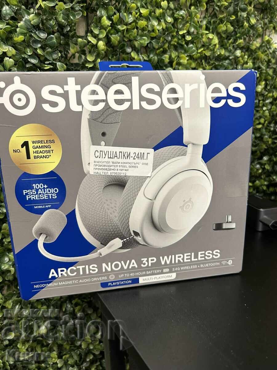 Гейминг слушалки SteelSeries - Arctis Nova 3PW - нови Гейминг слушалки SteelSeries - Arctis Nova 3PW - нови