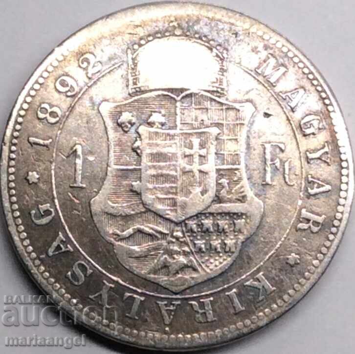1 forint 1892 Ungaria Kremnitz 29mm 12,12g argint - RARĂ - 7 1 forint 1892 Ungaria Kremnitz 29mm 12,12g argint - RARĂ - 7