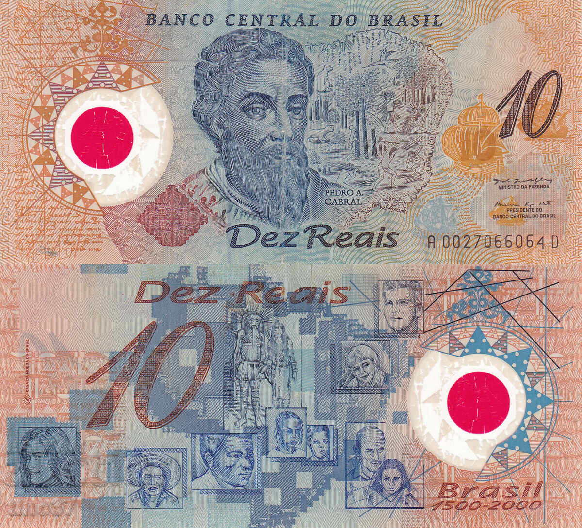 tino37 - BRAZILIA - 10 REAL - 2000 - F+ tino37 - BRAZILIA - 10 REAL - 2000 - F+