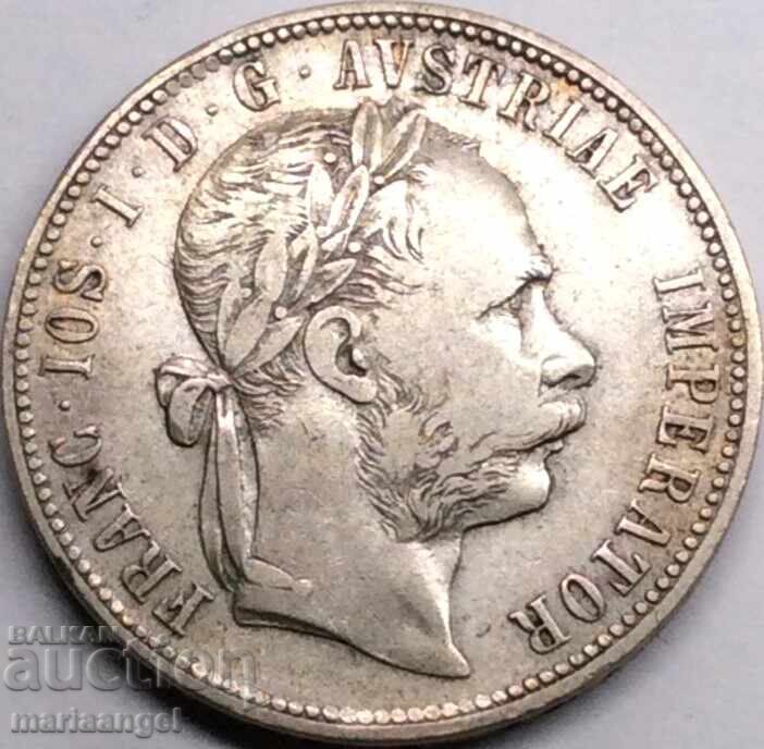 Αυστρία 1 Φλορίνι 1884 Φραγκίσκος Ιωσήφ ασήμι 2