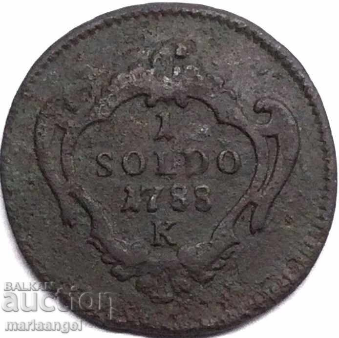 Гориция 1 солдо 1788 Италия Йозеф II Австрийски - 7