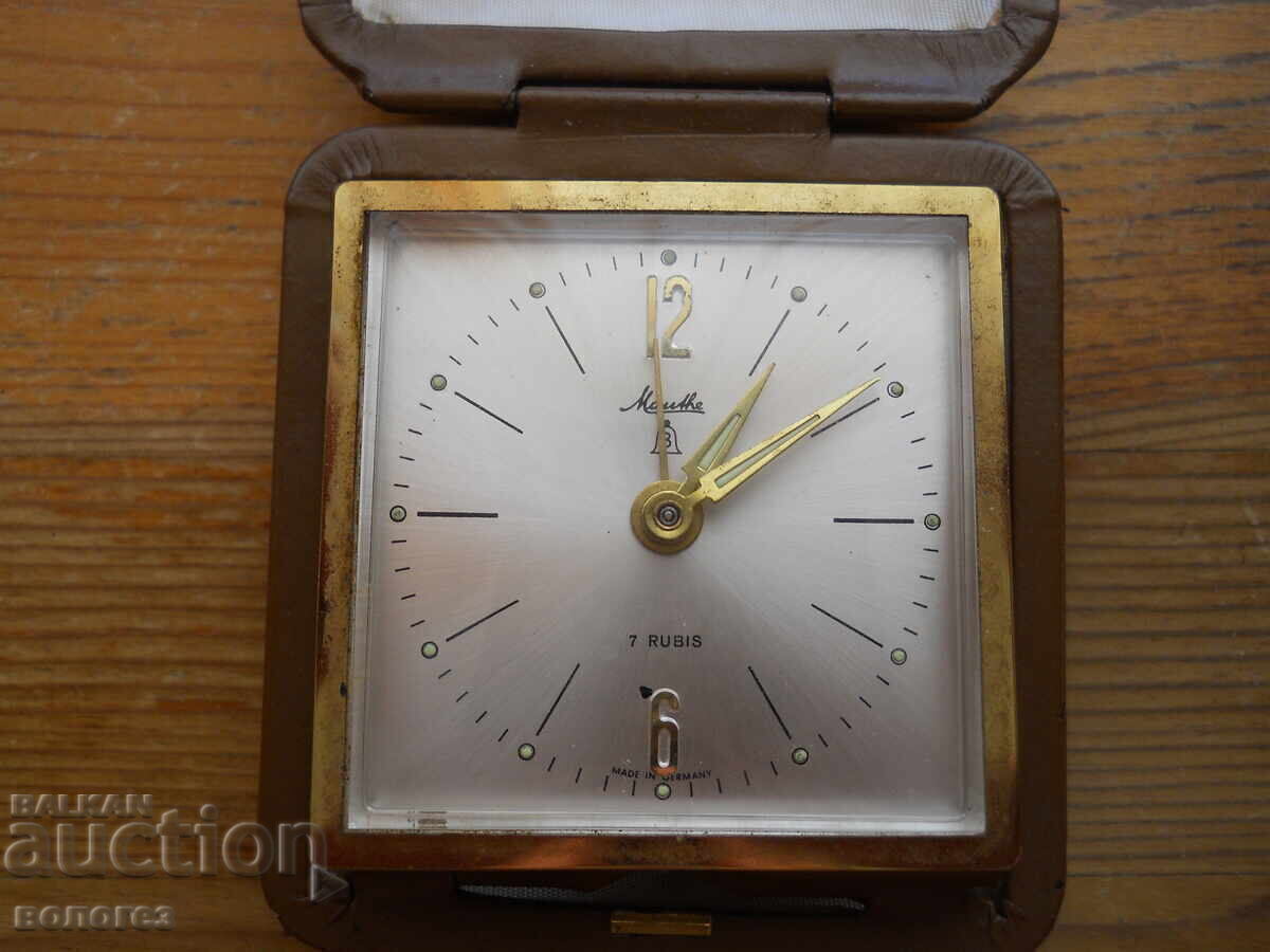 Старинен будилник "Mauthe" Германия - работи с цена 50.00 лв. | € 25.56 Старинен будилник "Mauthe" Германия - работи с цена 50.00 лв. | € 25.56