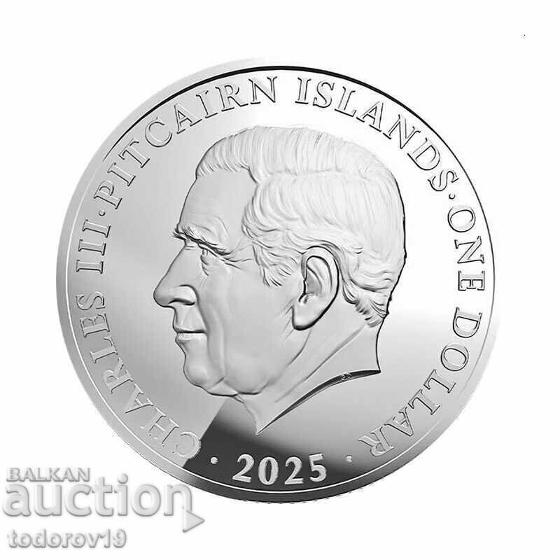 1 oz Ασημένιο Καράβι HMS Bounty - Νησιά Κουκ 2025 με τιμή 146.99 BGN | € 75.15