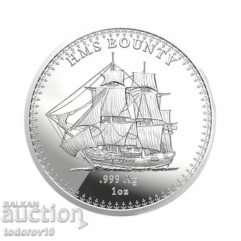 1 oz Ασημένιο Καράβι HMS Bounty - Νησιά Κουκ 2025