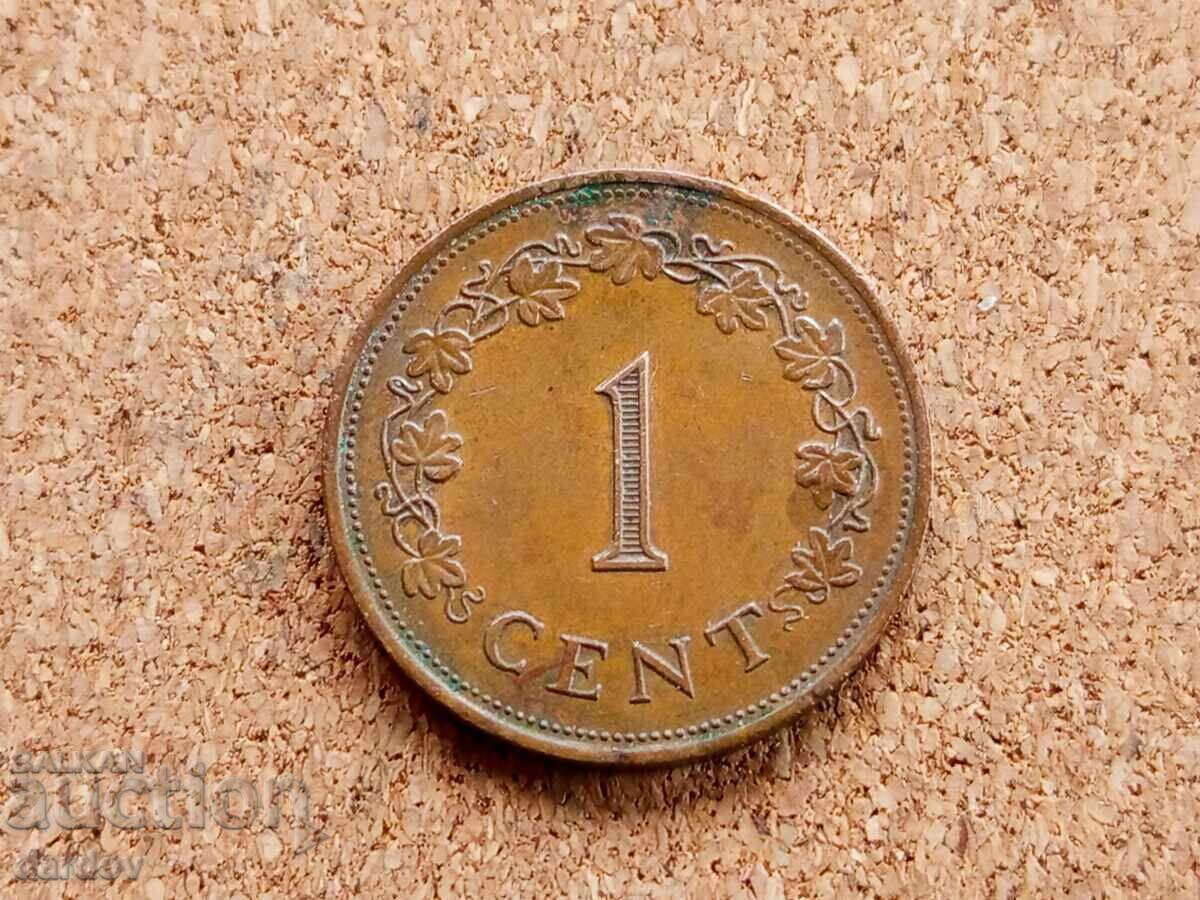 Malta 1 cent, 1977