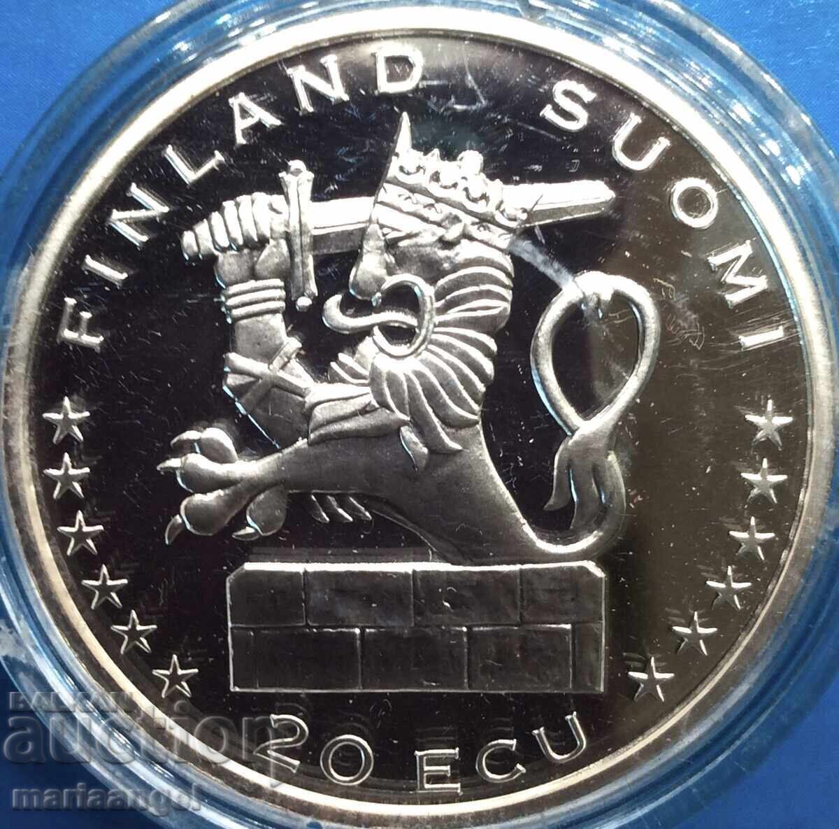 Delivery of Finland 1996 20 Eku UNC PROOF silver box Delivery of Finland 1996 20 Eku UNC PROOF silver box