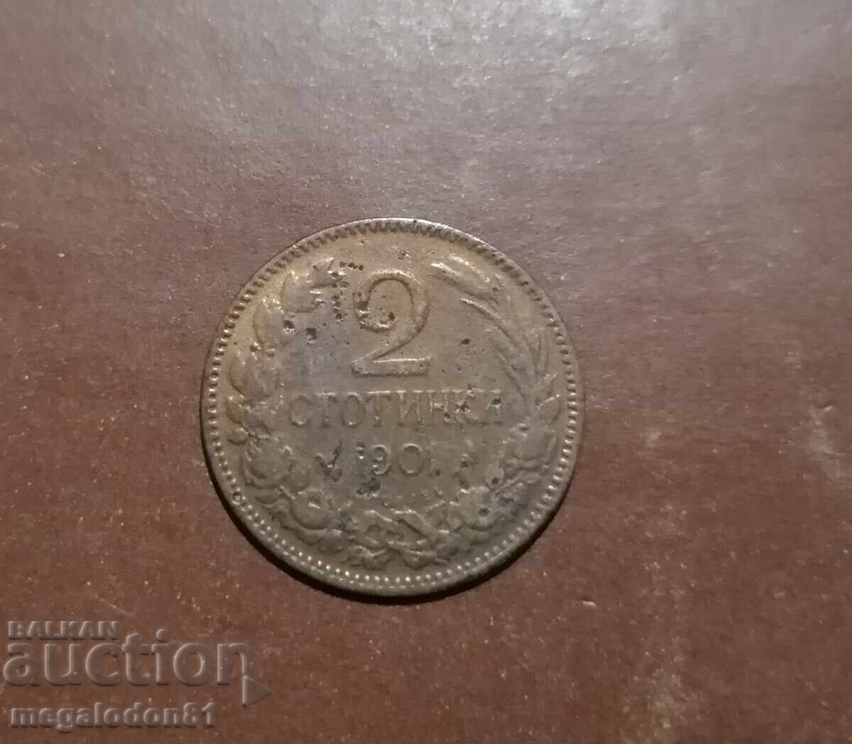 Βουλγαρία - 2 λεπτά 1901 Βουλγαρία - 2 λεπτά 1901