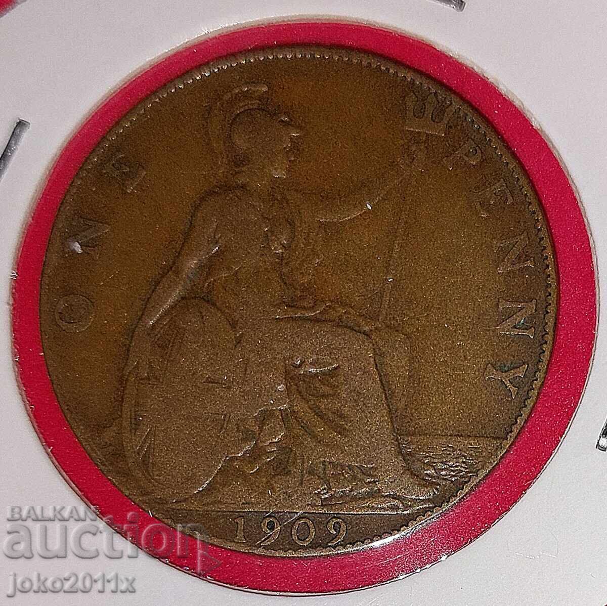 Ηνωμένο Βασίλειο - 1 πένι του 1909