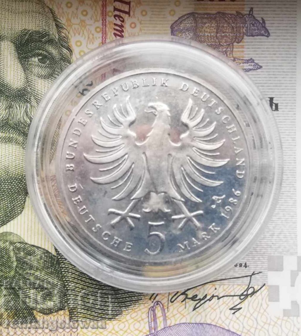 Monedă 5 mărci 1987 Monedă 5 mărci 1987