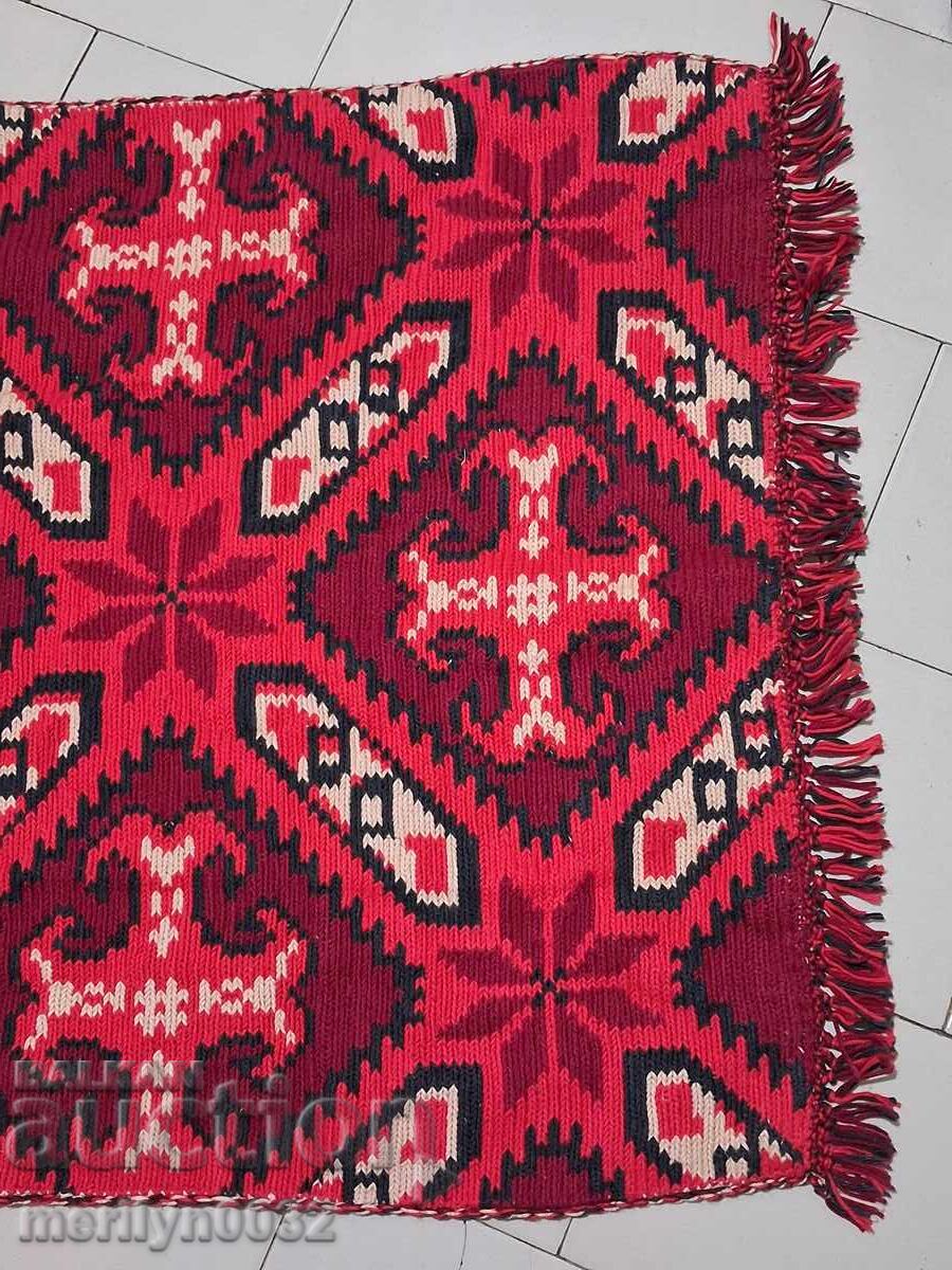 Стар ръчно тъкан ковьор за стена 130/60 см черга калъфка - 5 Стар ръчно тъкан ковьор за стена 130/60 см черга калъфка - 5